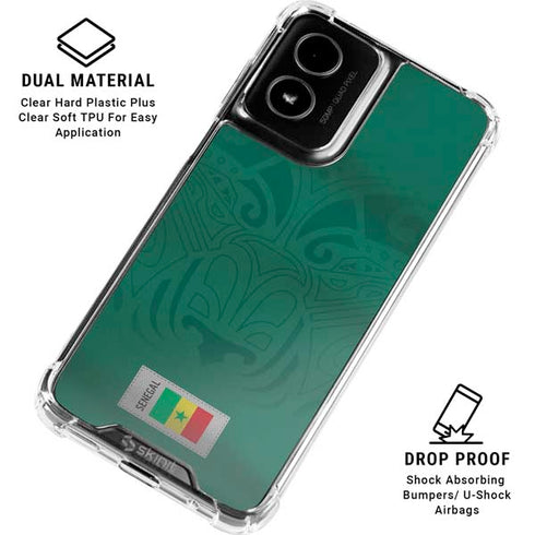 Senegal Soccer Flag Moto G Power 5G (2024) Clear Case